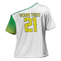 Custom Dripping Baseball Brazil Cross Shoulder Shirt