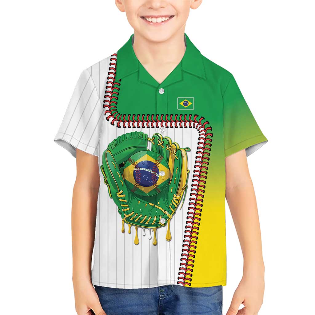 Custom Dripping Baseball Brazil Hawaiian Shirt