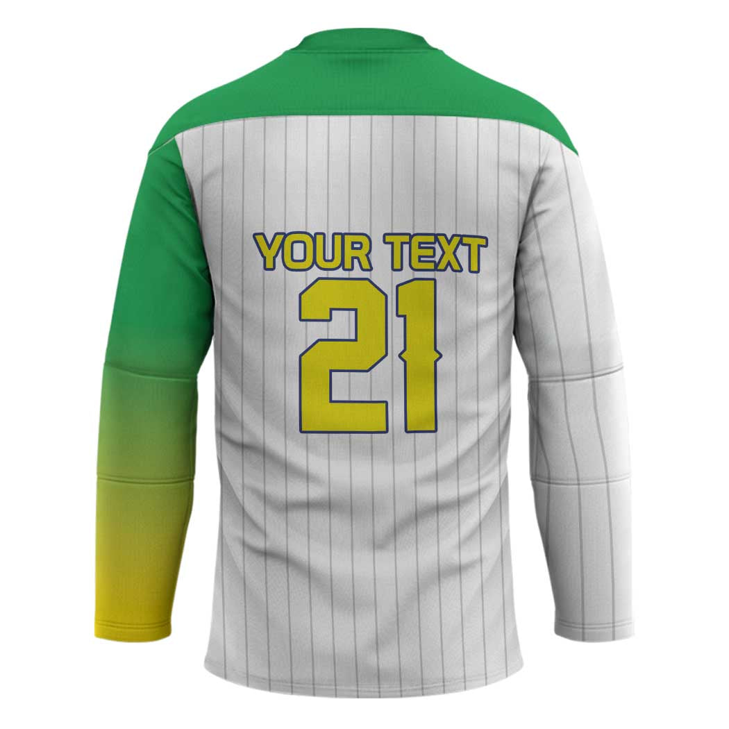 Custom Dripping Baseball Brazil Hockey Jersey
