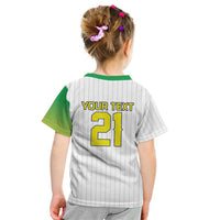 Custom Dripping Baseball Brazil Kid T Shirt