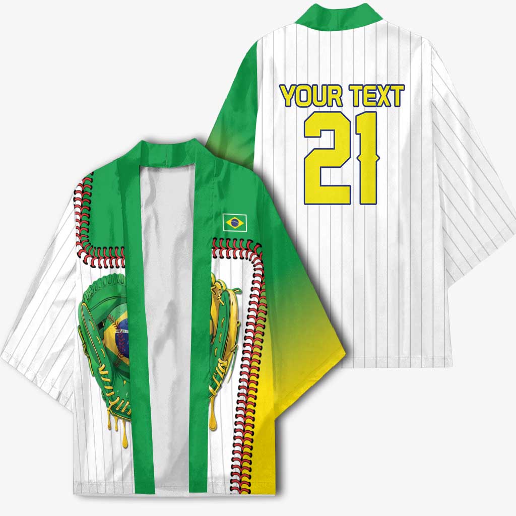 Custom Dripping Baseball Brazil Kimono
