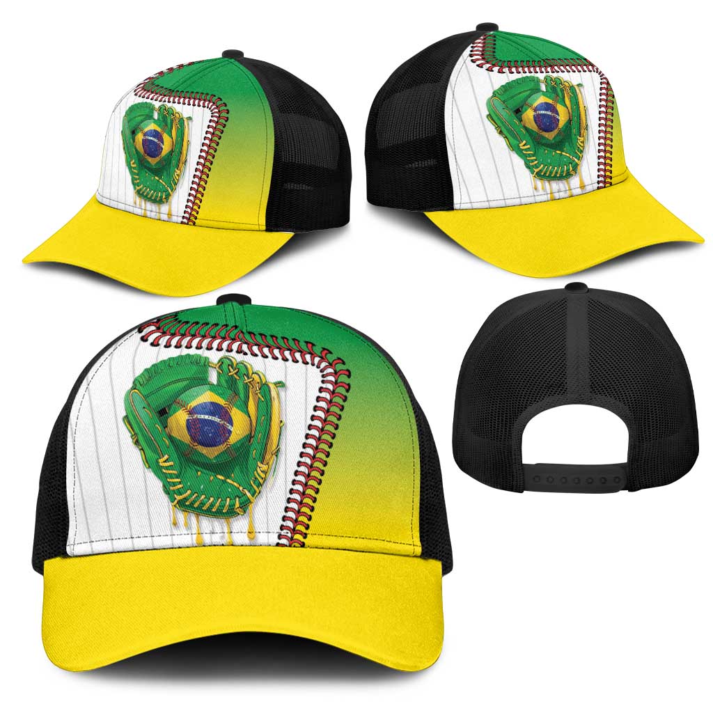 Dripping Baseball Brazil Mesh Trucker Cap