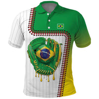 Custom Dripping Baseball Brazil Polo Shirt