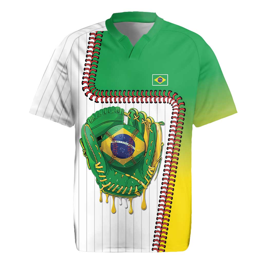 Custom Dripping Baseball Brazil Rugby Jersey