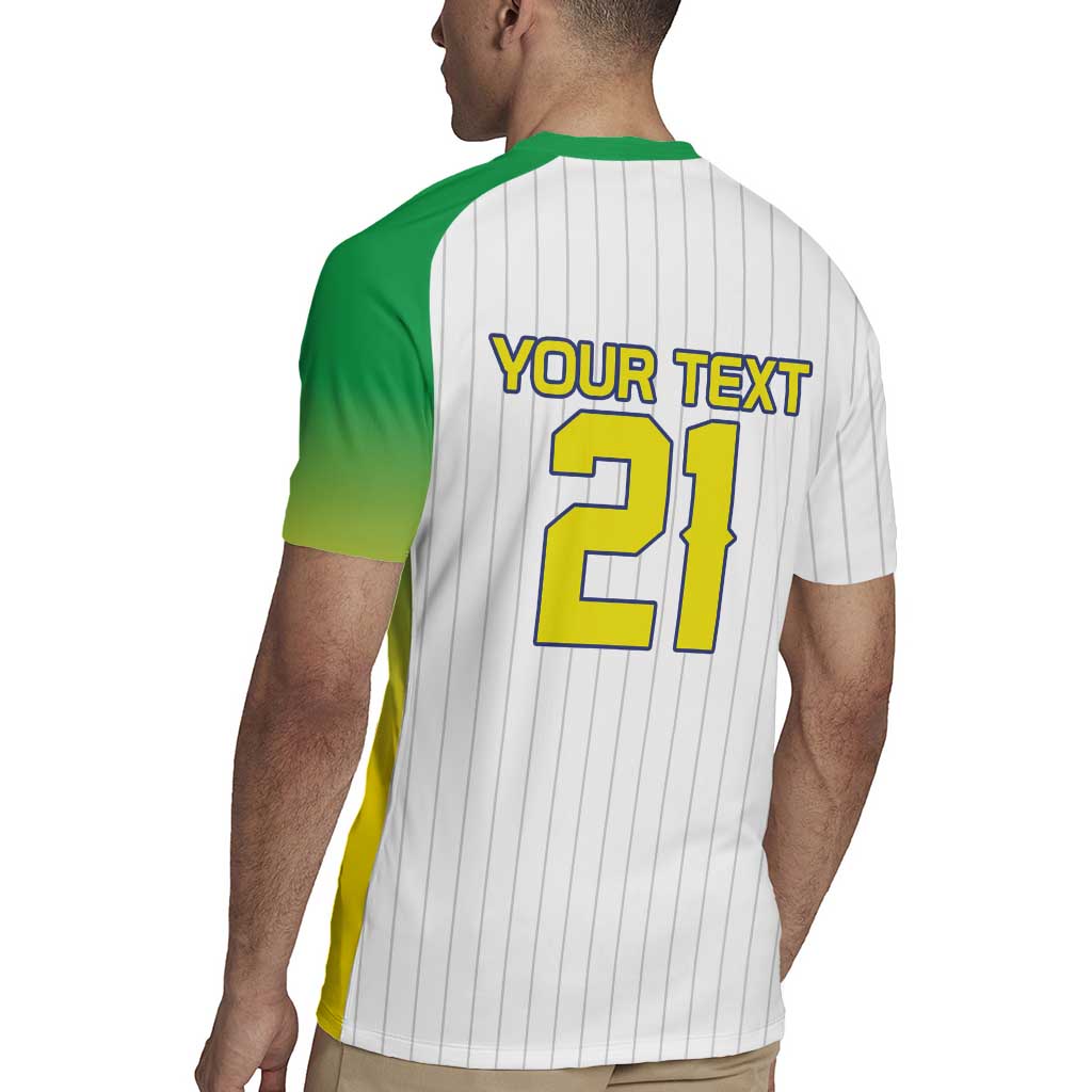 Custom Dripping Baseball Brazil Rugby Jersey