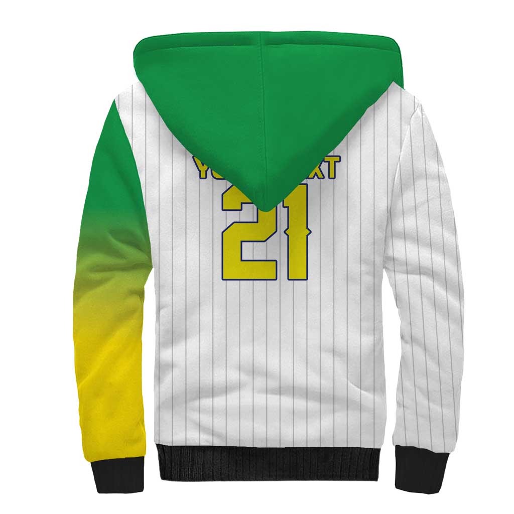 Custom Dripping Baseball Brazil Sherpa Hoodie