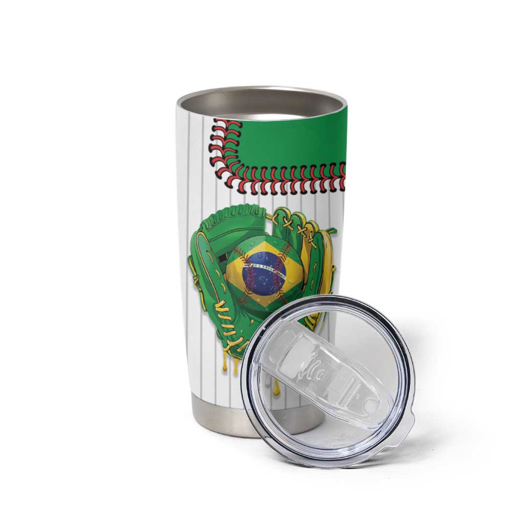 Custom Dripping Baseball Brazil Tumbler Cup