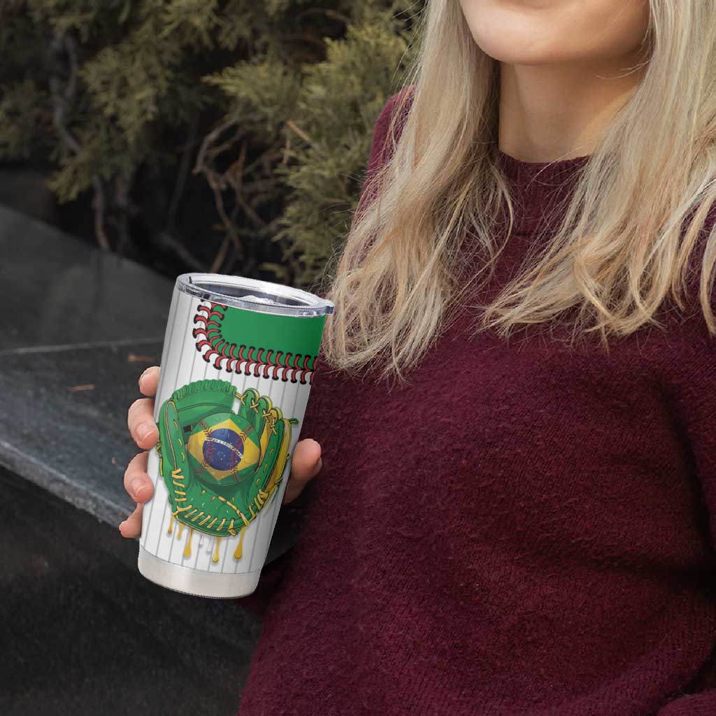 Custom Dripping Baseball Brazil Tumbler Cup