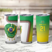 Custom Dripping Baseball Brazil Tumbler Cup