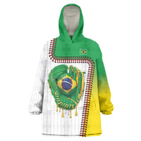 Custom Dripping Baseball Brazil Wearable Blanket Hoodie