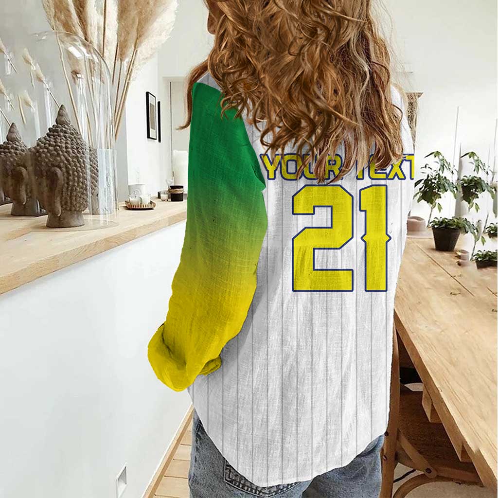 Custom Dripping Baseball Brazil Women Casual Shirt