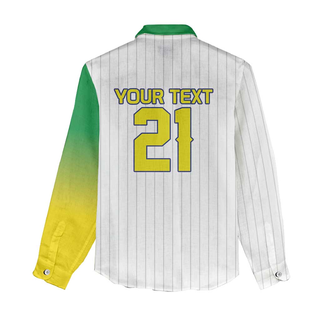 Custom Dripping Baseball Brazil Women Casual Shirt