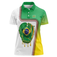 Custom Dripping Baseball Brazil Women Polo Shirt