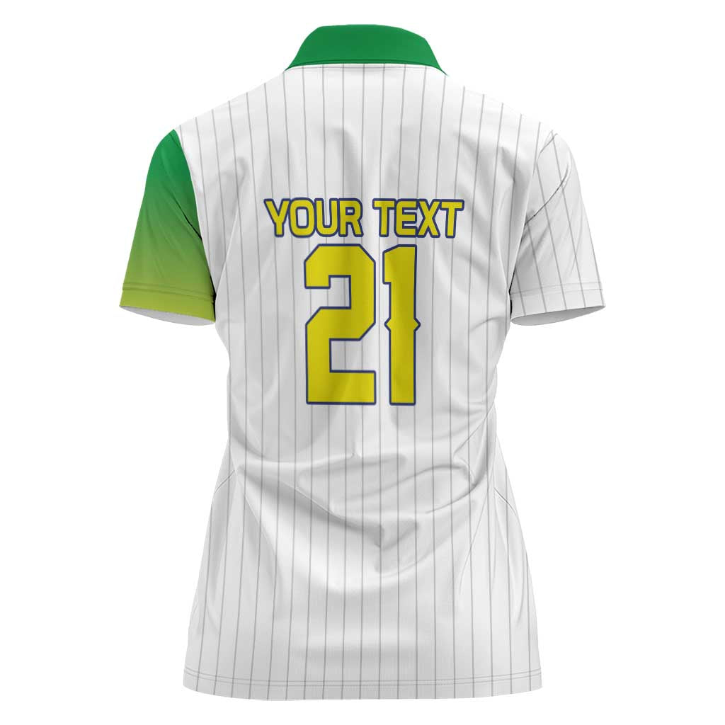Custom Dripping Baseball Brazil Women Polo Shirt