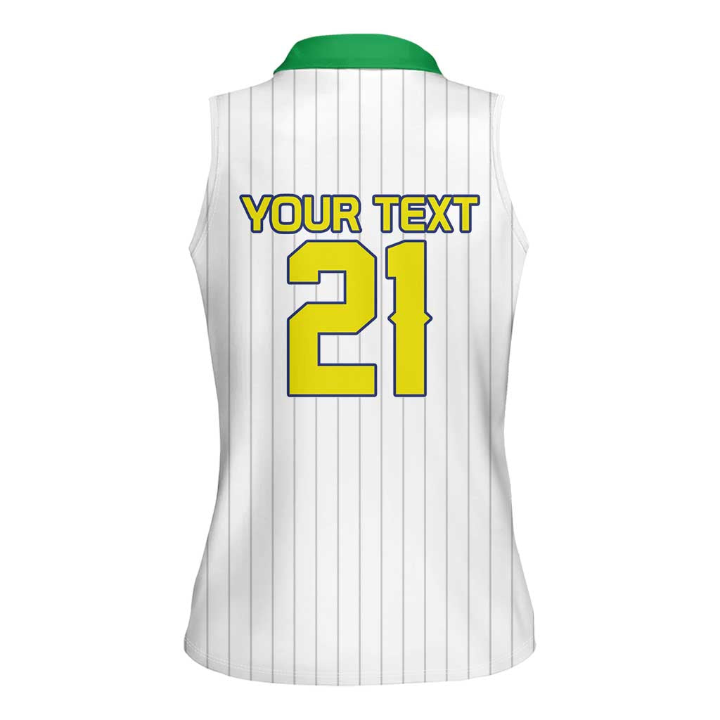 Custom Dripping Baseball Brazil Women Sleeveless Polo Shirt