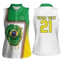 Custom Dripping Baseball Brazil Women Sleeveless Polo Shirt