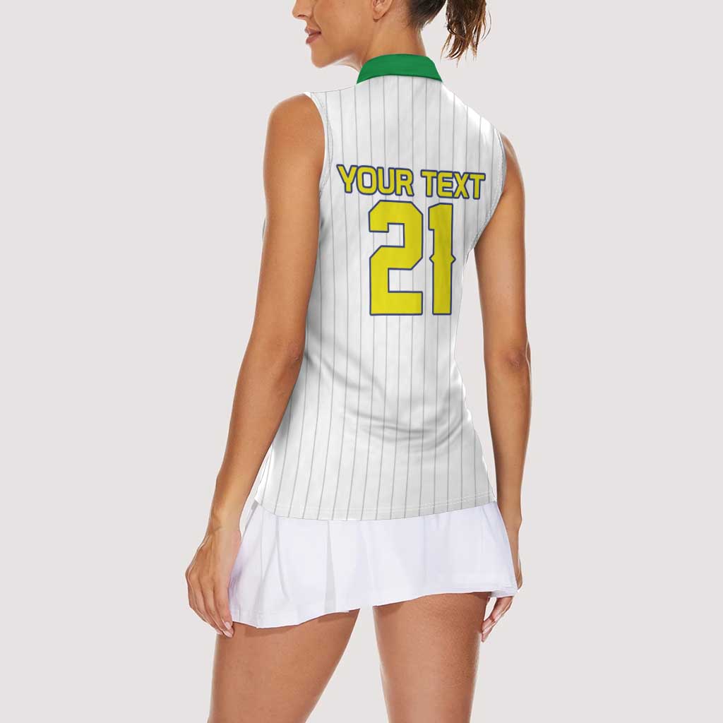 Custom Dripping Baseball Brazil Women Sleeveless Polo Shirt