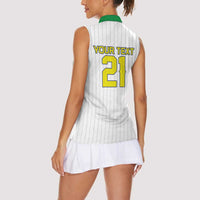 Custom Dripping Baseball Brazil Women Sleeveless Polo Shirt