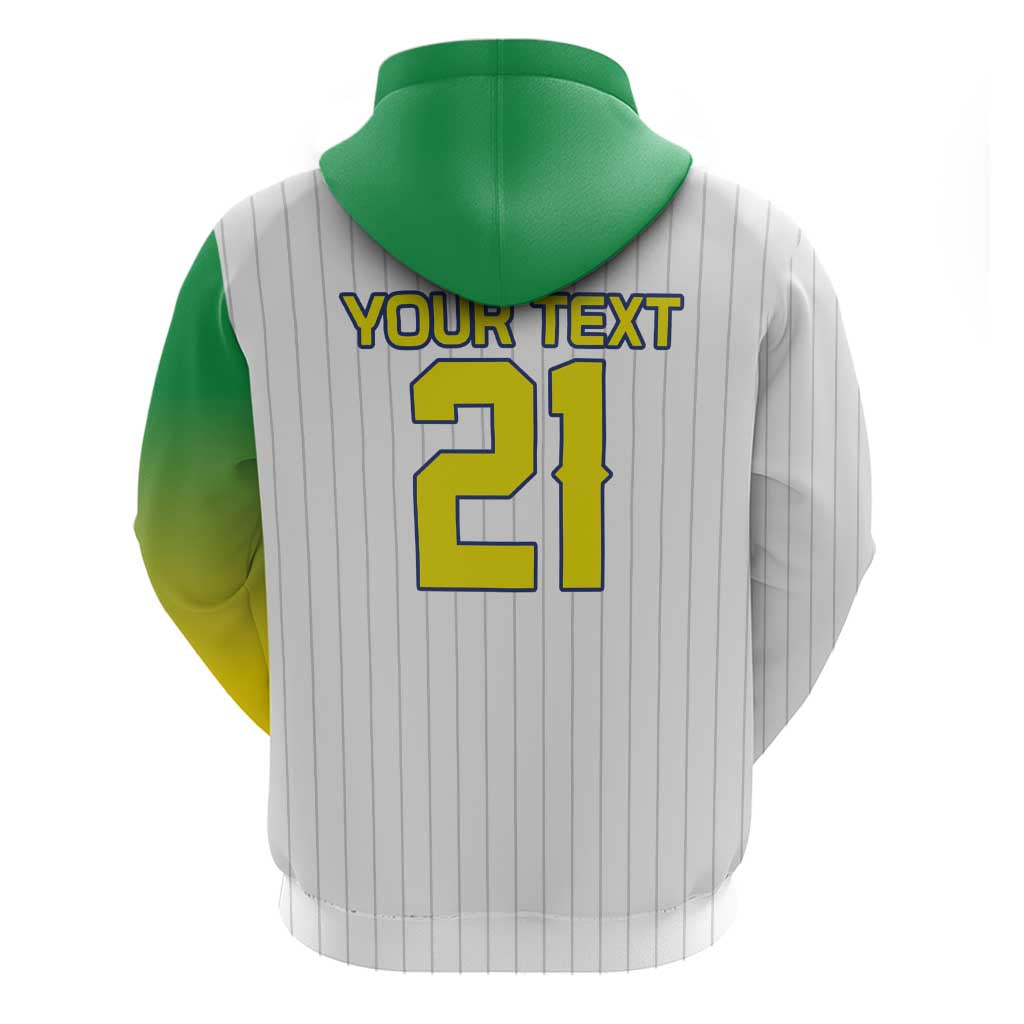 Custom Dripping Baseball Brazil Zip Hoodie