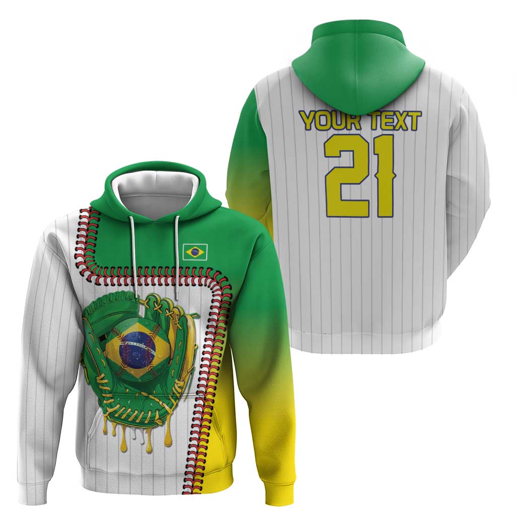 Custom Dripping Baseball Brazil Zip Hoodie
