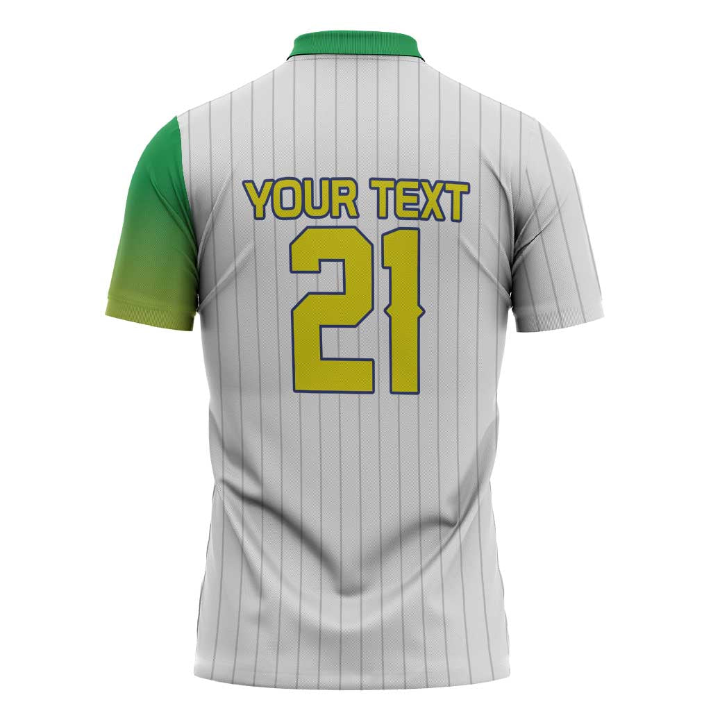 Custom Dripping Baseball Brazil Zipper Polo Shirt
