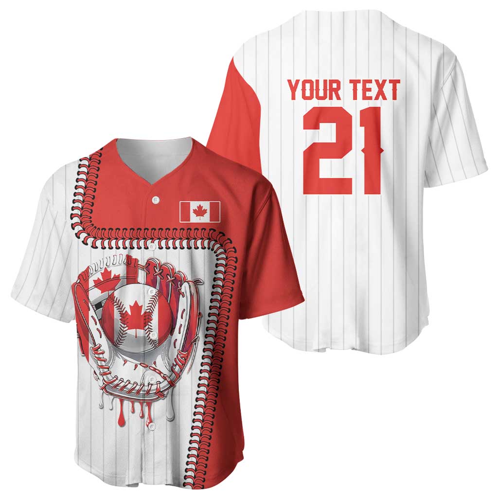 Custom Dripping Baseball Canada Baseball Jersey