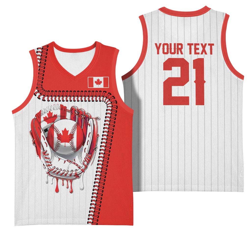 Custom Dripping Baseball Canada Basketball Jersey