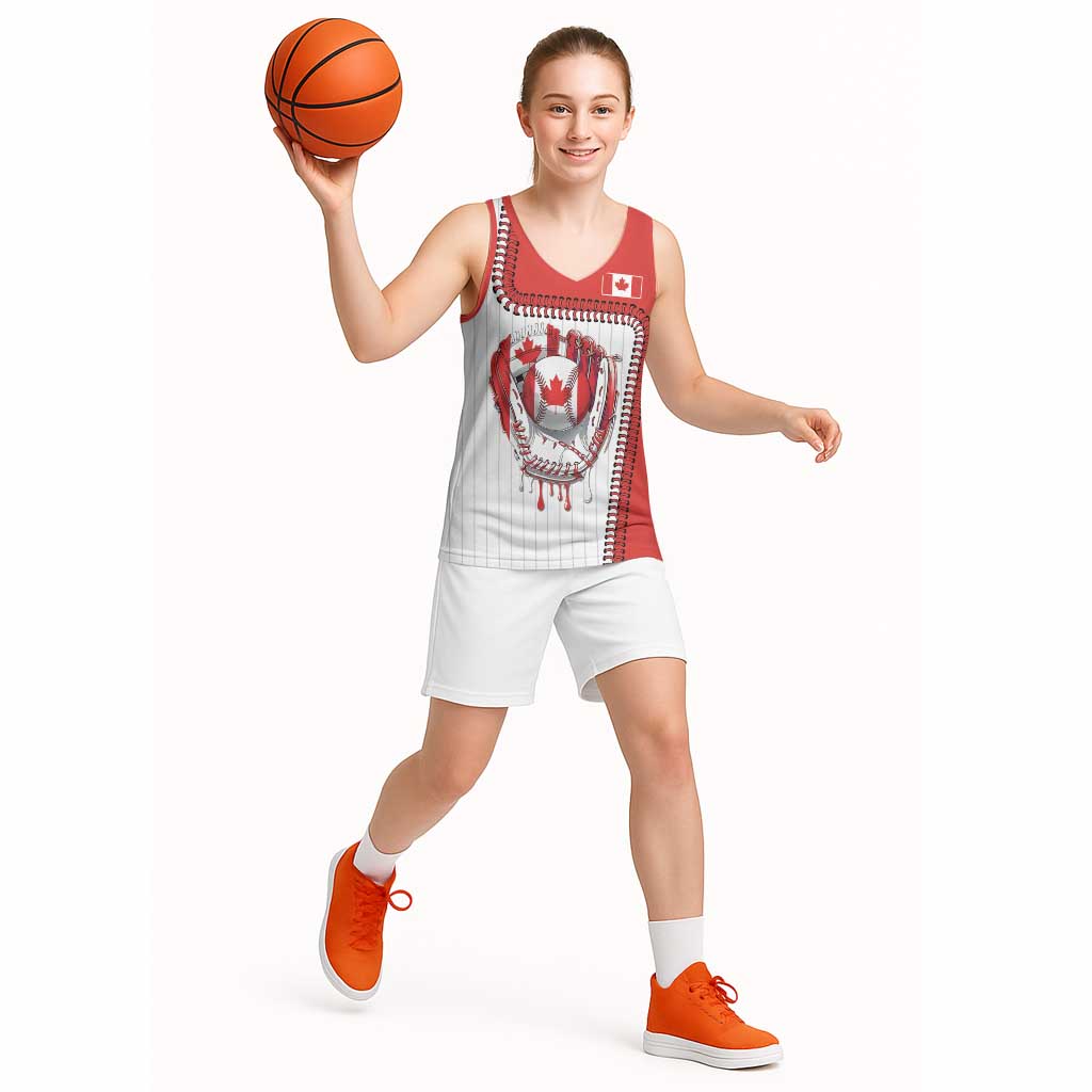 Custom Dripping Baseball Canada Basketball Jersey