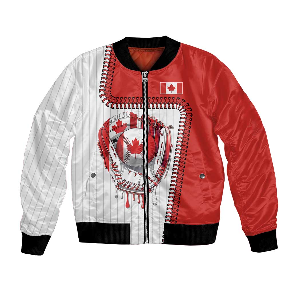 Custom Dripping Baseball Canada Bomber Jacket