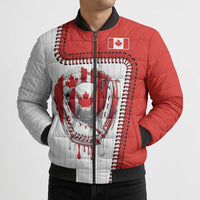 Custom Dripping Baseball Canada Bomber Puffer Jacket