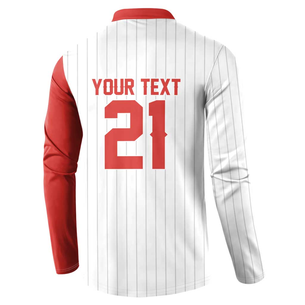 Custom Dripping Baseball Canada Button Sweatshirt