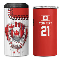 Custom Dripping Baseball Canada 4 in 1 Can Cooler Tumbler