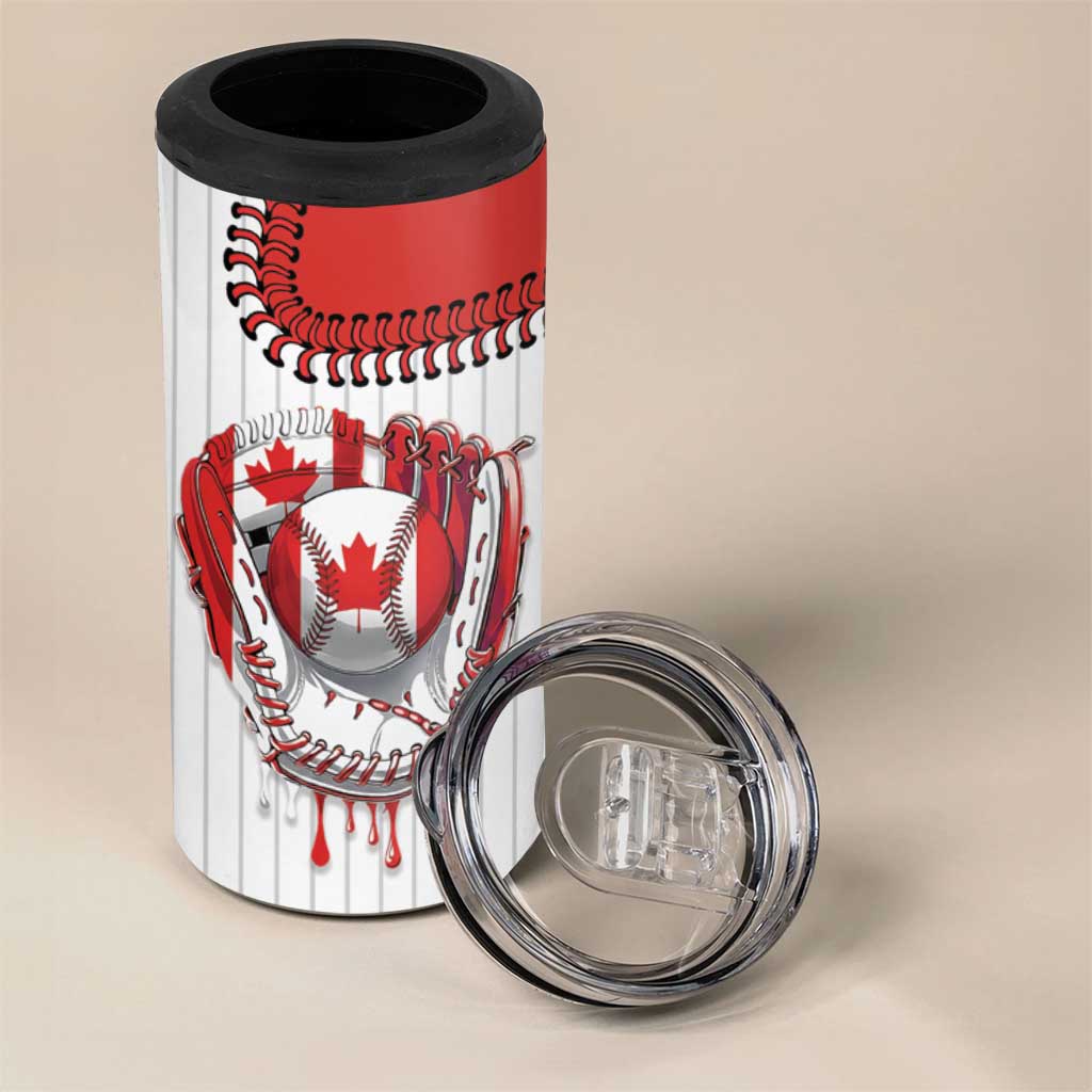 Custom Dripping Baseball Canada 4 in 1 Can Cooler Tumbler
