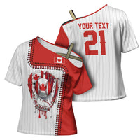 Custom Dripping Baseball Canada Cross Shoulder Shirt