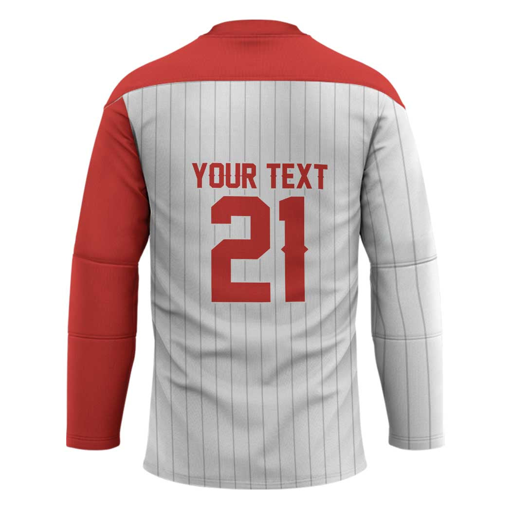 Custom Dripping Baseball Canada Hockey Jersey
