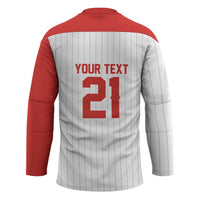 Custom Dripping Baseball Canada Hockey Jersey