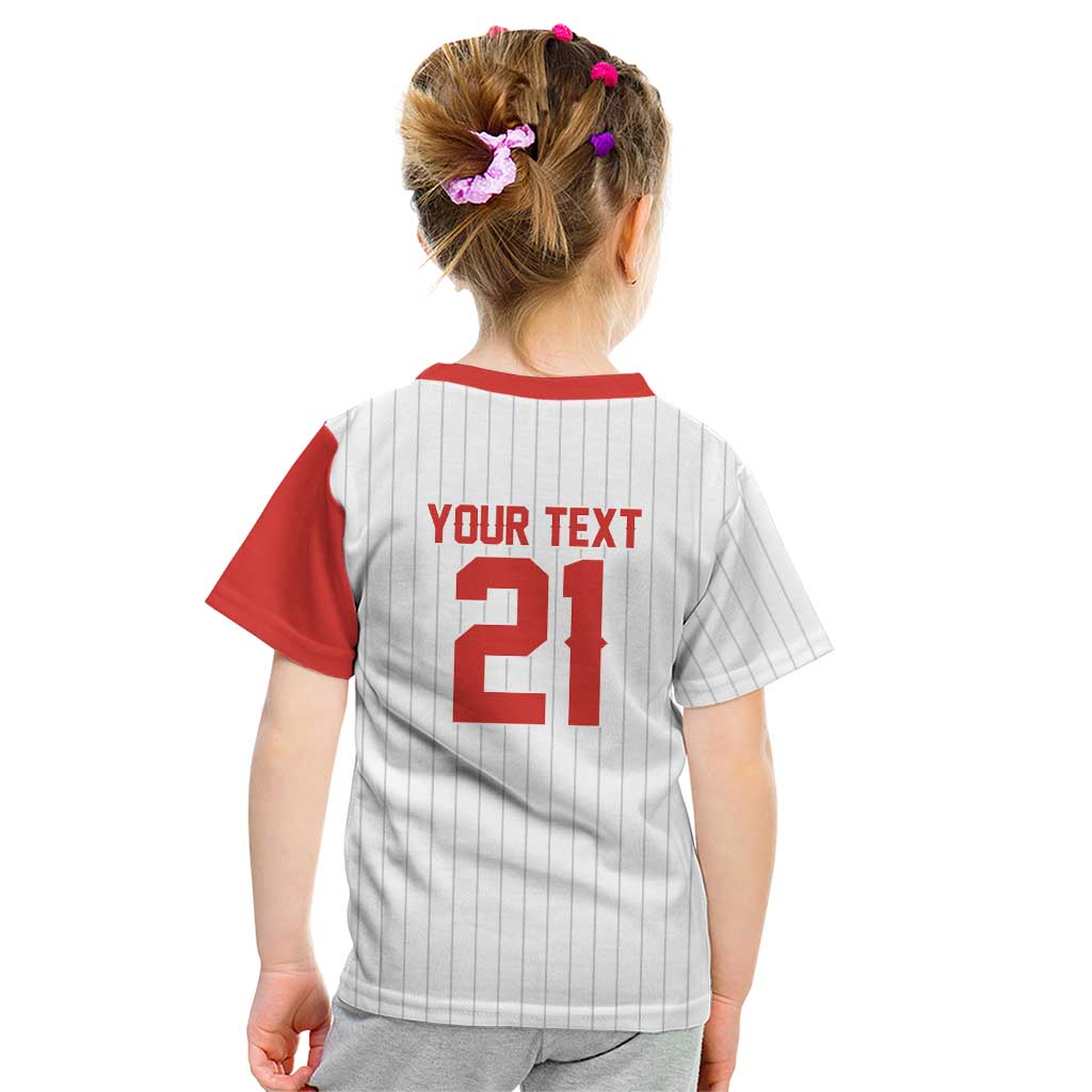 Custom Dripping Baseball Canada Kid T Shirt