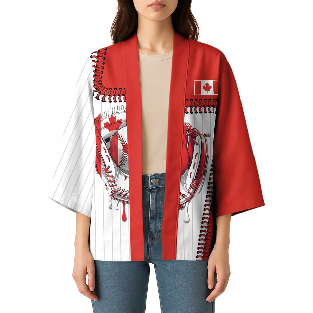 Custom Dripping Baseball Canada Kimono