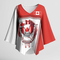 Custom Dripping Baseball Canada Kimono Sleeve Blouse
