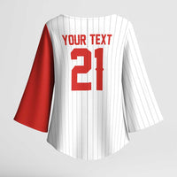 Custom Dripping Baseball Canada Kimono Sleeve Blouse