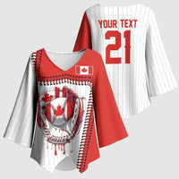 Custom Dripping Baseball Canada Kimono Sleeve Blouse