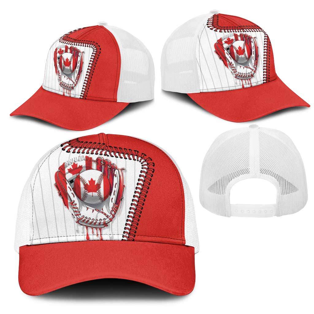 Dripping Baseball Canada Mesh Trucker Cap