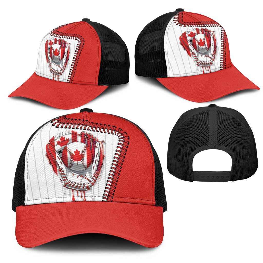 Dripping Baseball Canada Mesh Trucker Cap