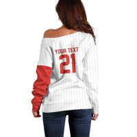 Custom Dripping Baseball Canada Off Shoulder Sweater