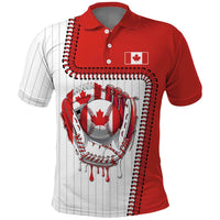 Custom Dripping Baseball Canada Polo Shirt