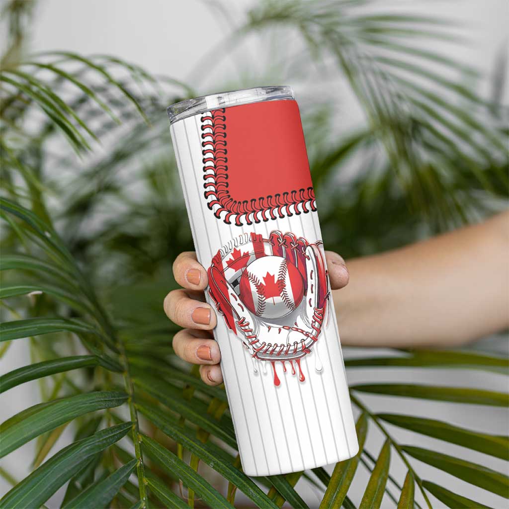 Custom Dripping Baseball Canada Skinny Tumbler