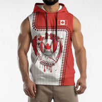 Custom Dripping Baseball Canada Sleeveless Hoodie