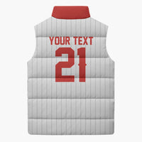 Custom Dripping Baseball Canada Sleeveless Puffer Jacket