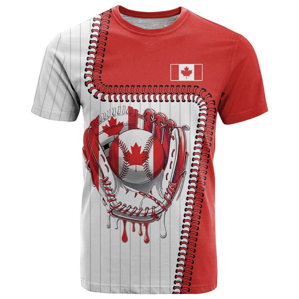 Custom Dripping Baseball Canada T Shirt