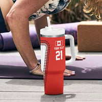 Custom Dripping Baseball Canada Tumbler With Handle